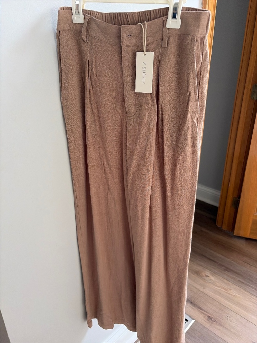 NWT Z Supply Vista Linen Pant In Iced Coffee Size Small $129 MSRP